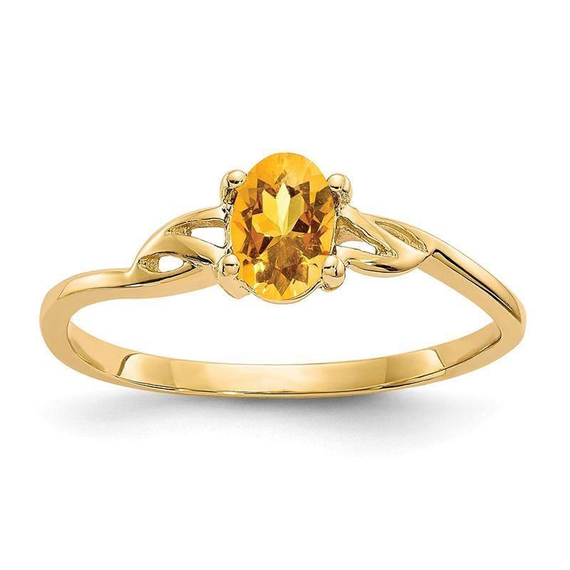 14k Citrine Birthstone Ring - Seattle Gold Grillz