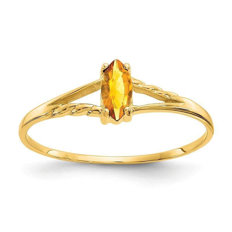 14k Citrine Birthstone Ring - Seattle Gold Grillz