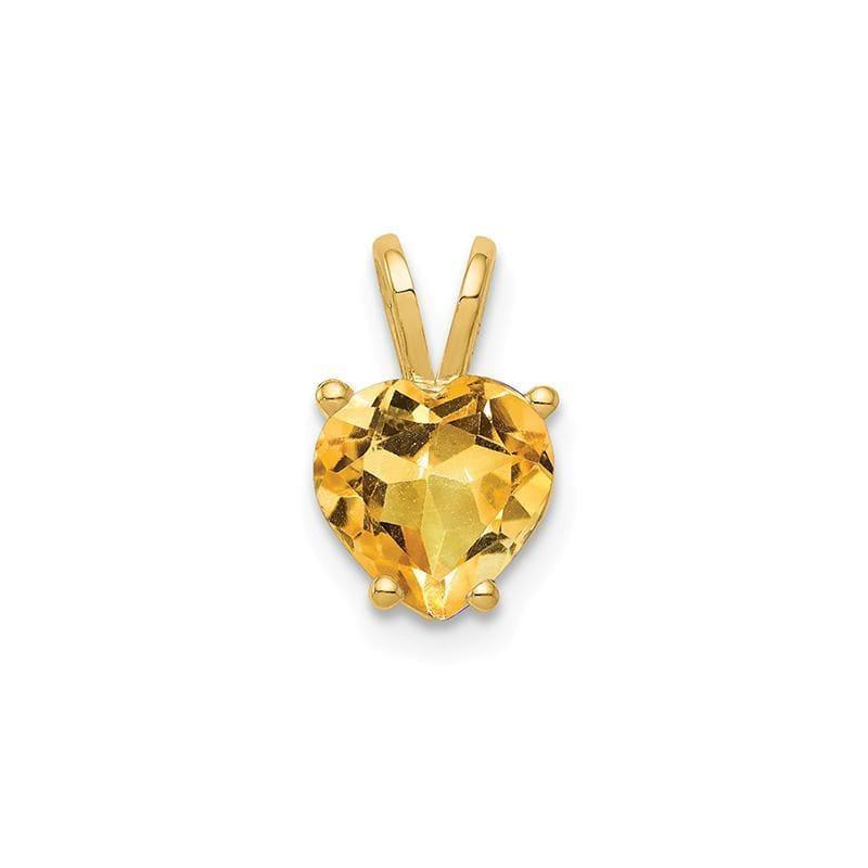 14k Citrine Diamond pendant - Seattle Gold Grillz