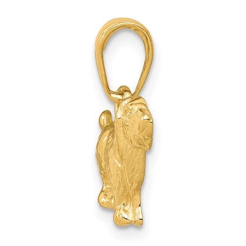 14k Cocker Spaniel Dog Pendant - Seattle Gold Grillz