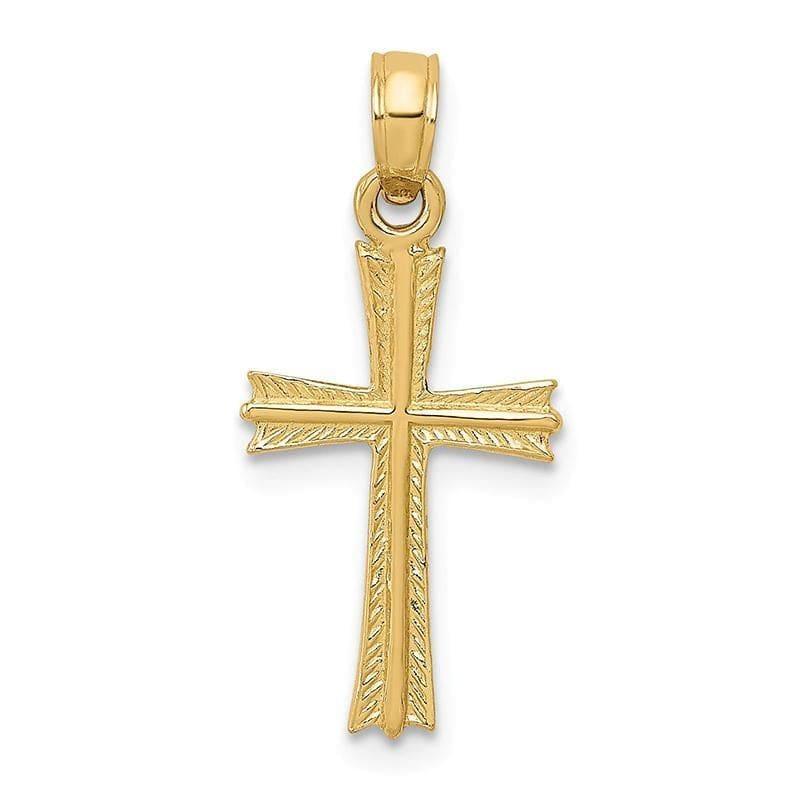 14K Cross Pendant. Weight: 0.56, Length: 23, Width: 10 - Seattle Gold Grillz