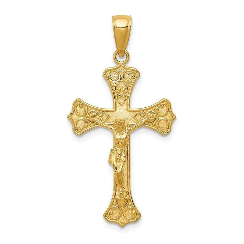 14K Crucifix Pendant. Weight: 1.8, Length: 36, Width: 18 - Seattle Gold Grillz