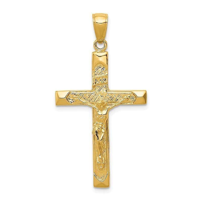 14K Crucifix Pendant. Weight: 2.37, Length: 38, Width: 20 - Seattle Gold Grillz
