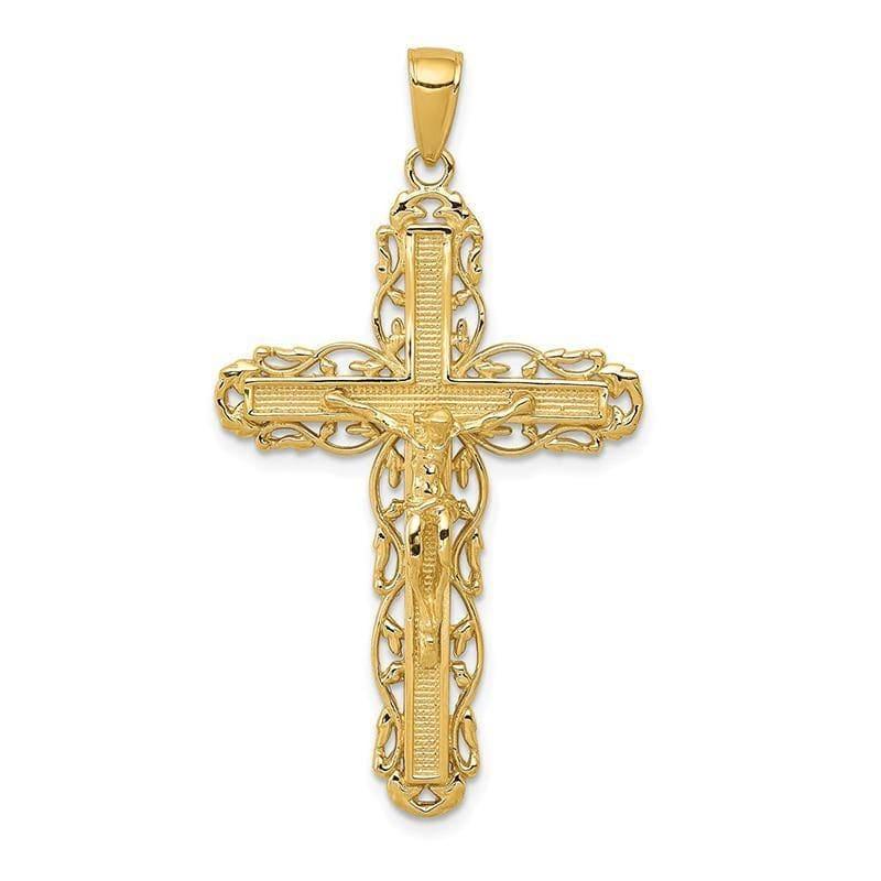 14k Crucifix Pendant. Weight: 3.26, Length: 44, Width: 24 - Seattle Gold Grillz