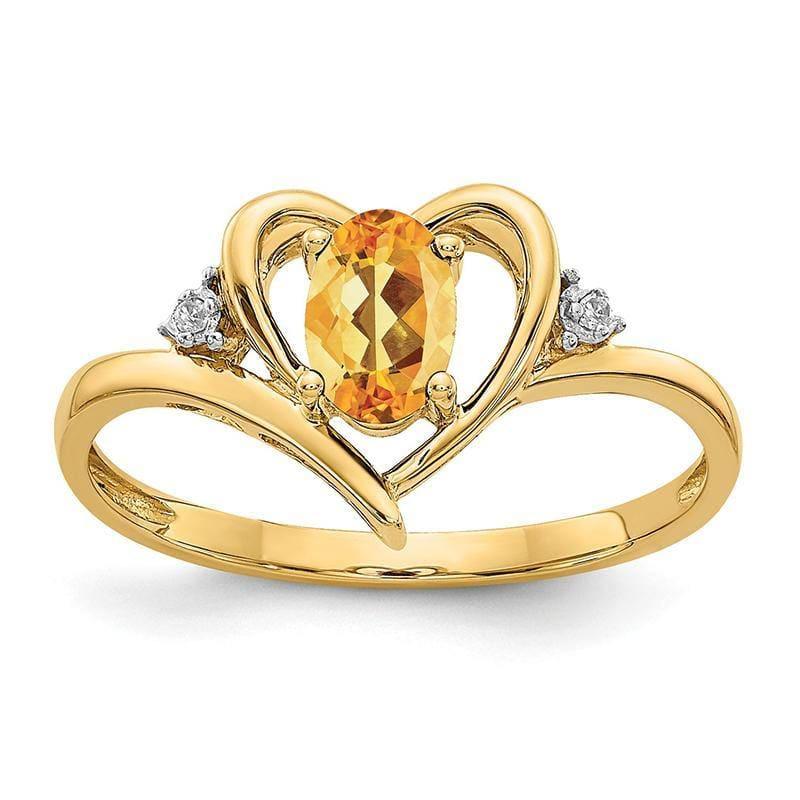 14K Diamond & Citrine Ring - Seattle Gold Grillz