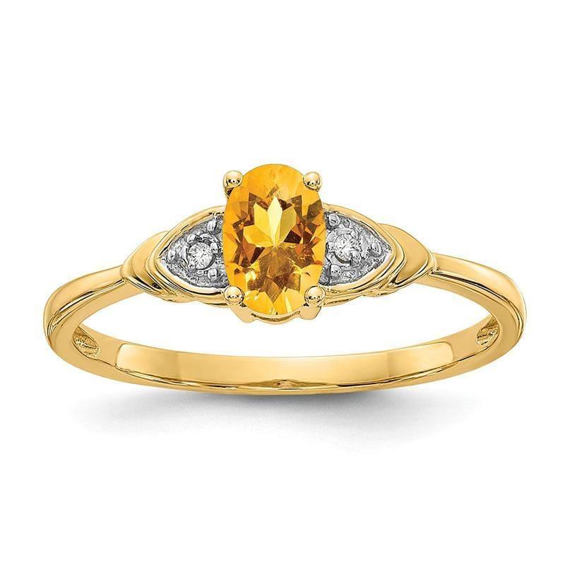 14K Diamond & Citrine Ring - Seattle Gold Grillz