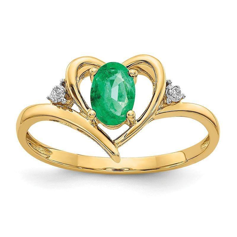 14K Diamond & Emerald Ring - Seattle Gold Grillz