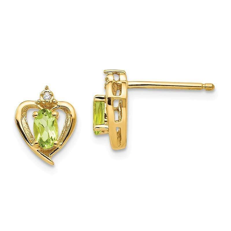 14K Diamond & Peridot Earrings - Seattle Gold Grillz