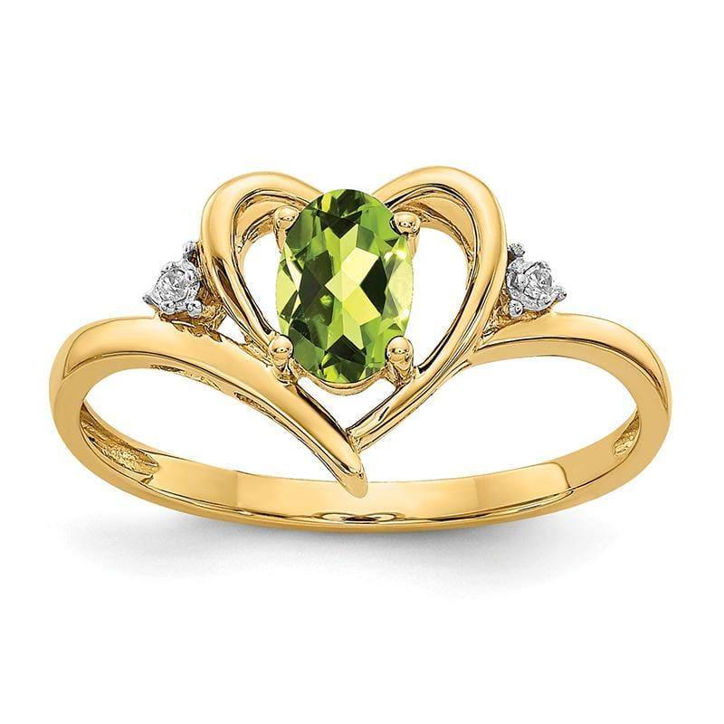 14K Diamond & Peridot Ring - Seattle Gold Grillz