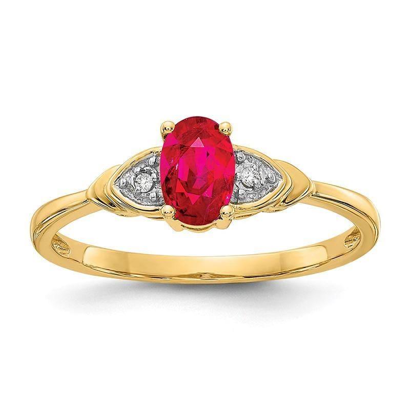 14K Diamond & Ruby Ring - Seattle Gold Grillz