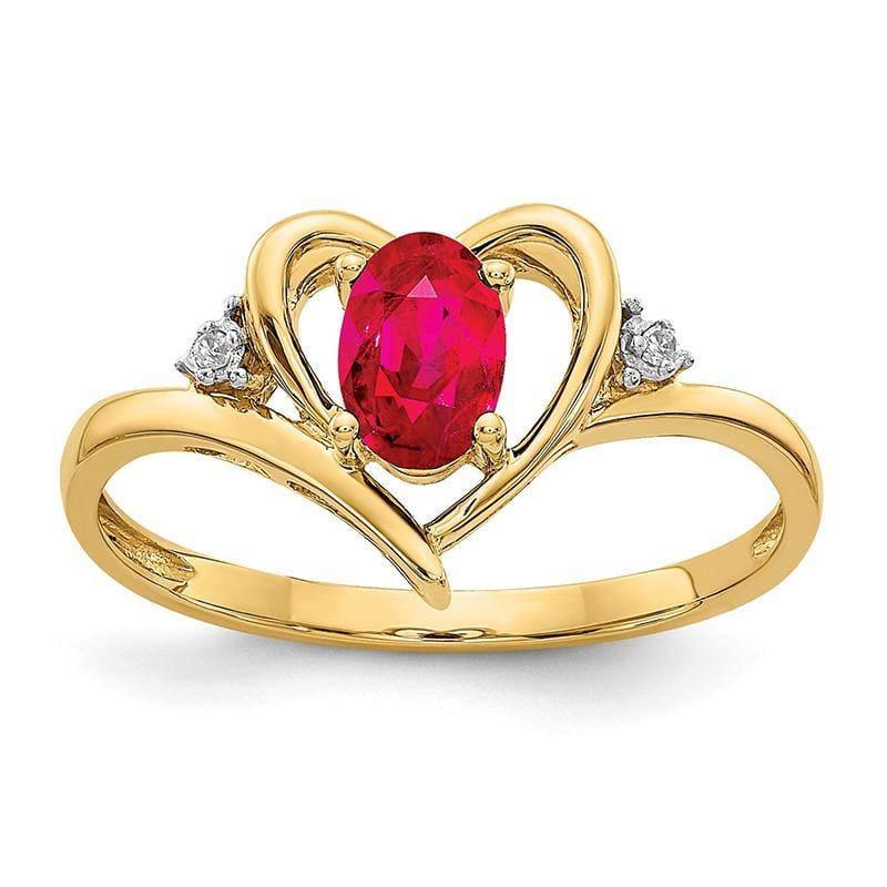 14K Diamond & Ruby Ring - Seattle Gold Grillz