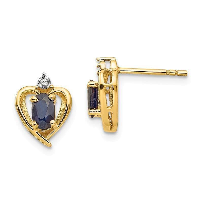 14K Diamond & Sapphire Earrings - Seattle Gold Grillz