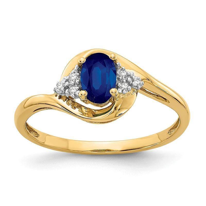 14K Diamond & Sapphire Ring - Seattle Gold Grillz