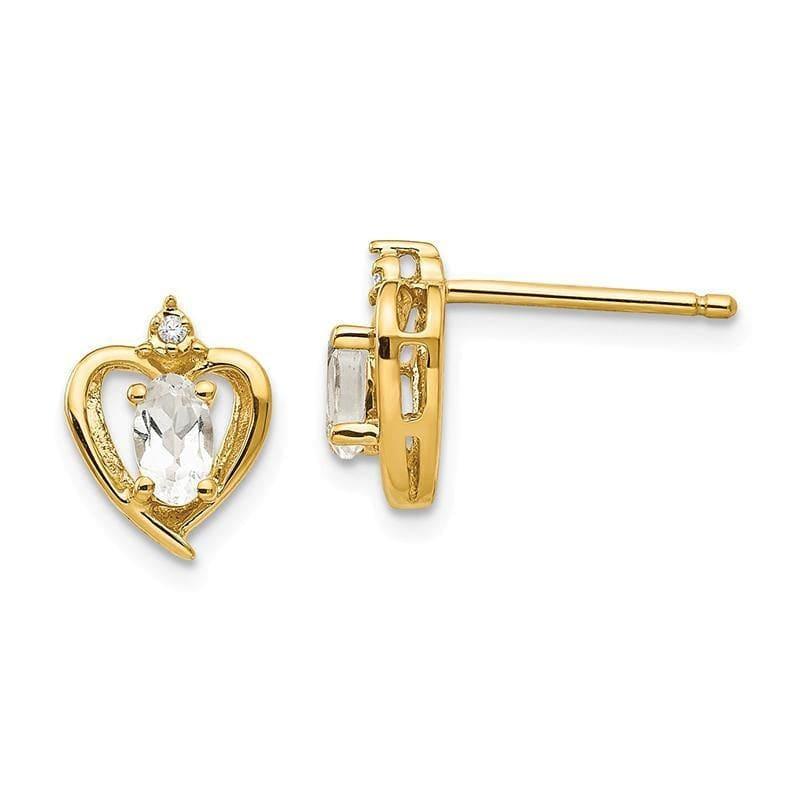 14K Diamond & White Topaz Earrings - Seattle Gold Grillz