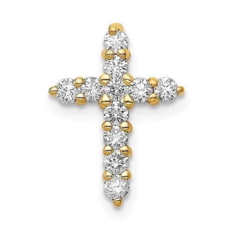 14k Diamond cross pendant. 1ctw - Seattle Gold Grillz