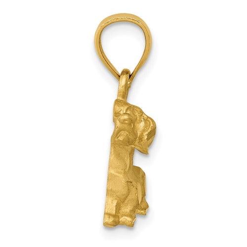 14K Diamond-cut Dachshund Pendant - Seattle Gold Grillz