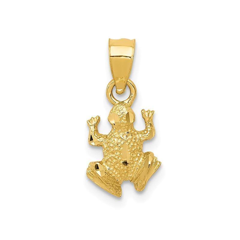 14K Diamond-cut Frog Pendant - Seattle Gold Grillz