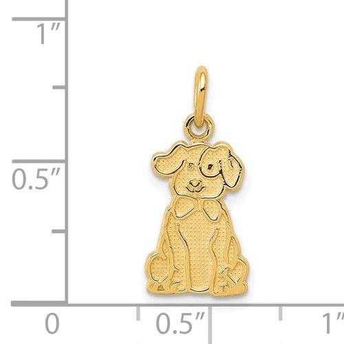 14k Diamond Cut Puppy Charm - Seattle Gold Grillz