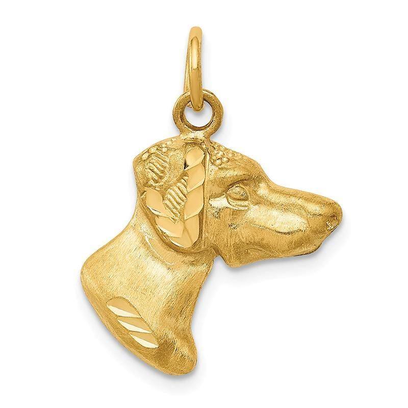 14k Diamond Dust Dog Charm - Seattle Gold Grillz