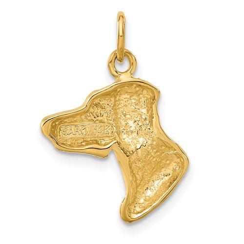 14k Diamond Dust Dog Charm - Seattle Gold Grillz