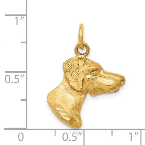 14k Diamond Dust Dog Charm - Seattle Gold Grillz