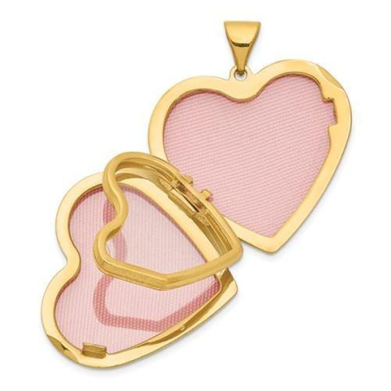 14k Diamond Family Heart Locket - Seattle Gold Grillz
