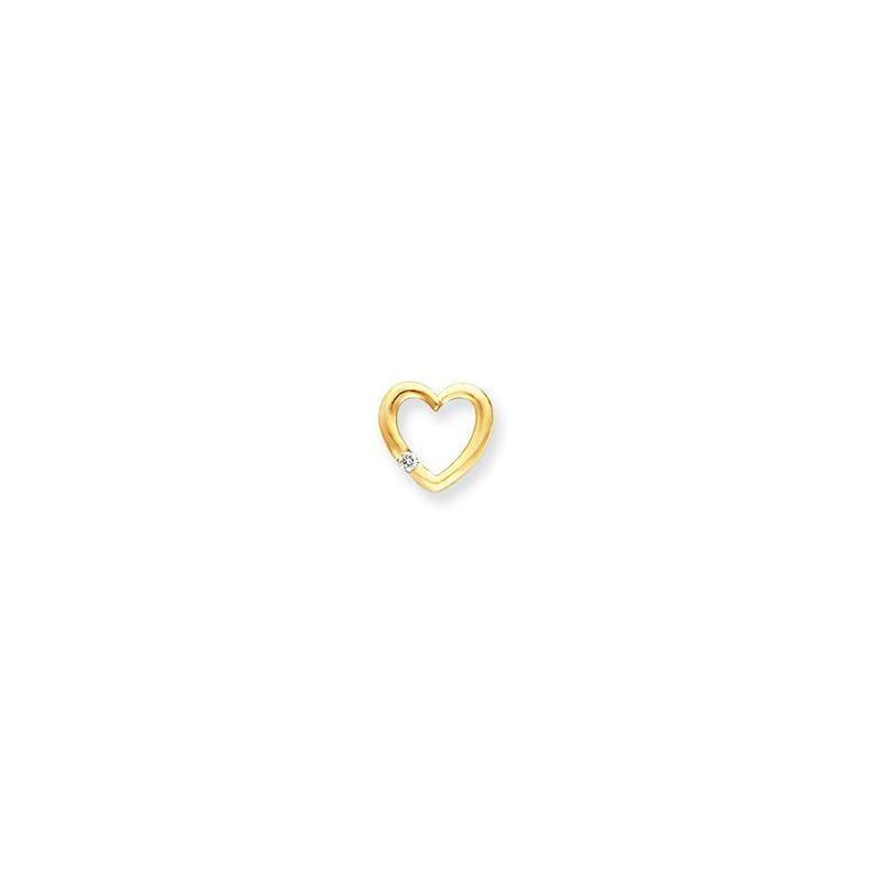 14k Diamond Heart Pendant Mounting - Seattle Gold Grillz