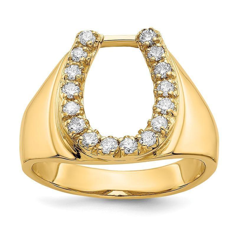 14k Diamond Horseshoe Hooves Ring - Seattle Gold Grillz