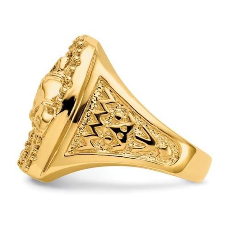 14k Diamond Men's Horseshoe Ring - Seattle Gold Grillz