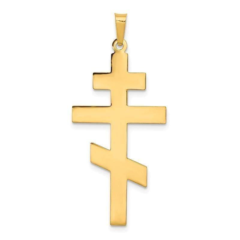 14k Eastern Orthodox Cross Pendant - Seattle Gold Grillz