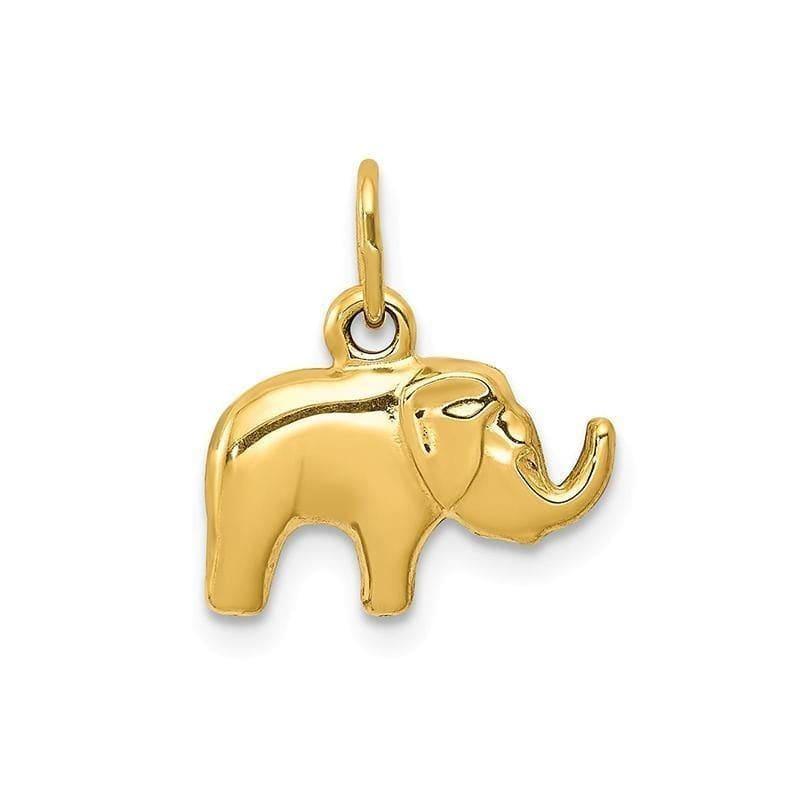 14k Elephant Charm | Weight: 0.4grams, Length: 15mm, Width: 13mm - Seattle Gold Grillz