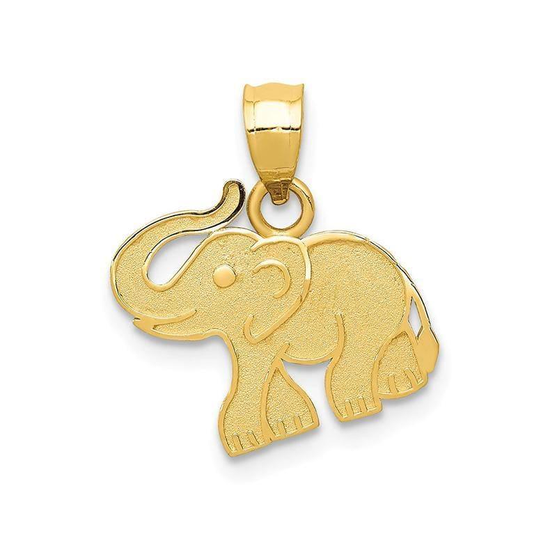 14K Elephant Charm | Weight: 0.77grams, Length: 16mm, Width: 8mm - Seattle Gold Grillz