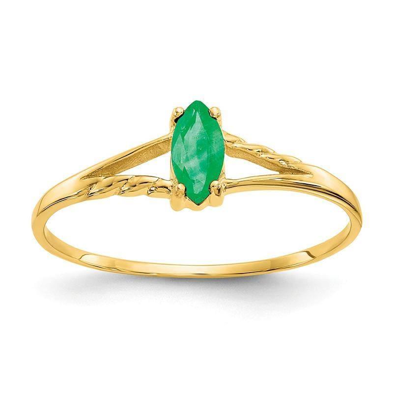 14k Emerald Birthstone Ring - Seattle Gold Grillz