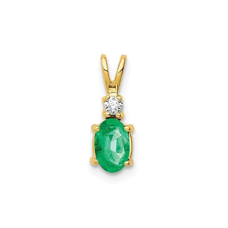 14k Emerald Diamond pendant - Seattle Gold Grillz