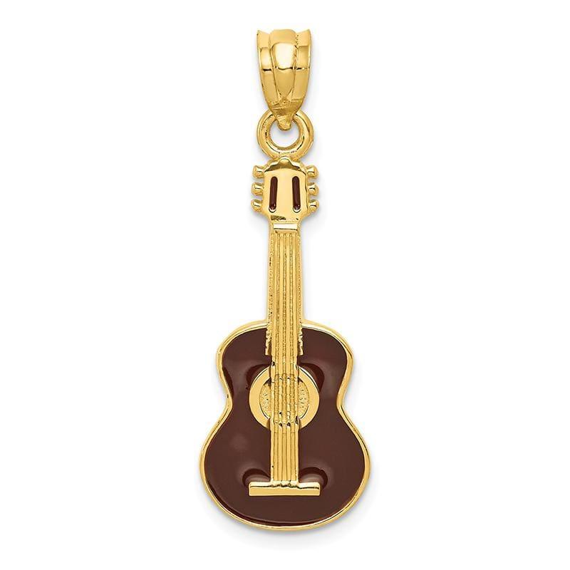 14k Enameled Guitar Pendant - Seattle Gold Grillz