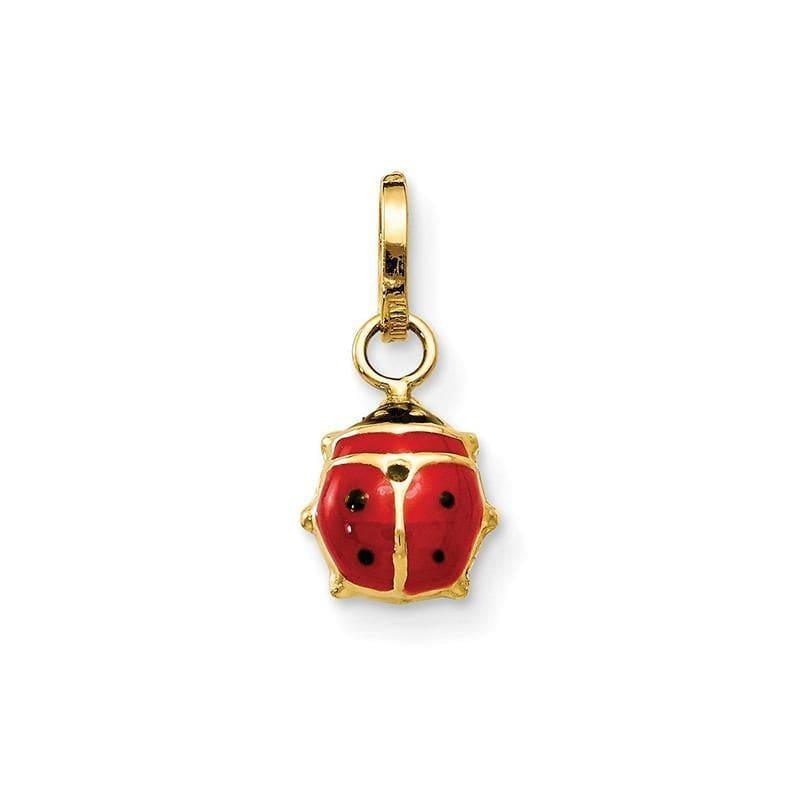 14k Enameled Ladybug Charm - Seattle Gold Grillz