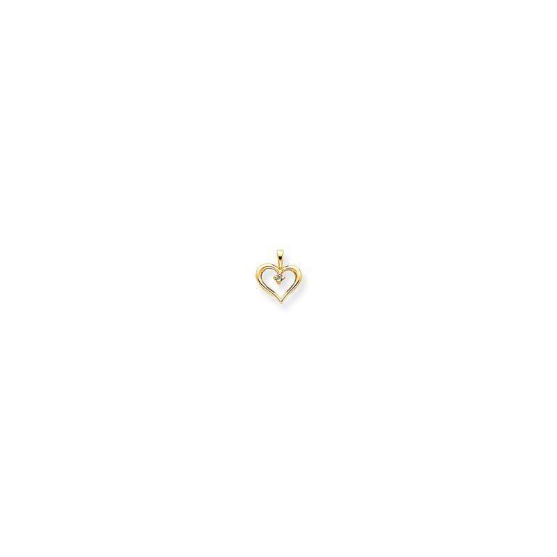 14k Enhanced Blue Diamond Heart Pendant - Seattle Gold Grillz
