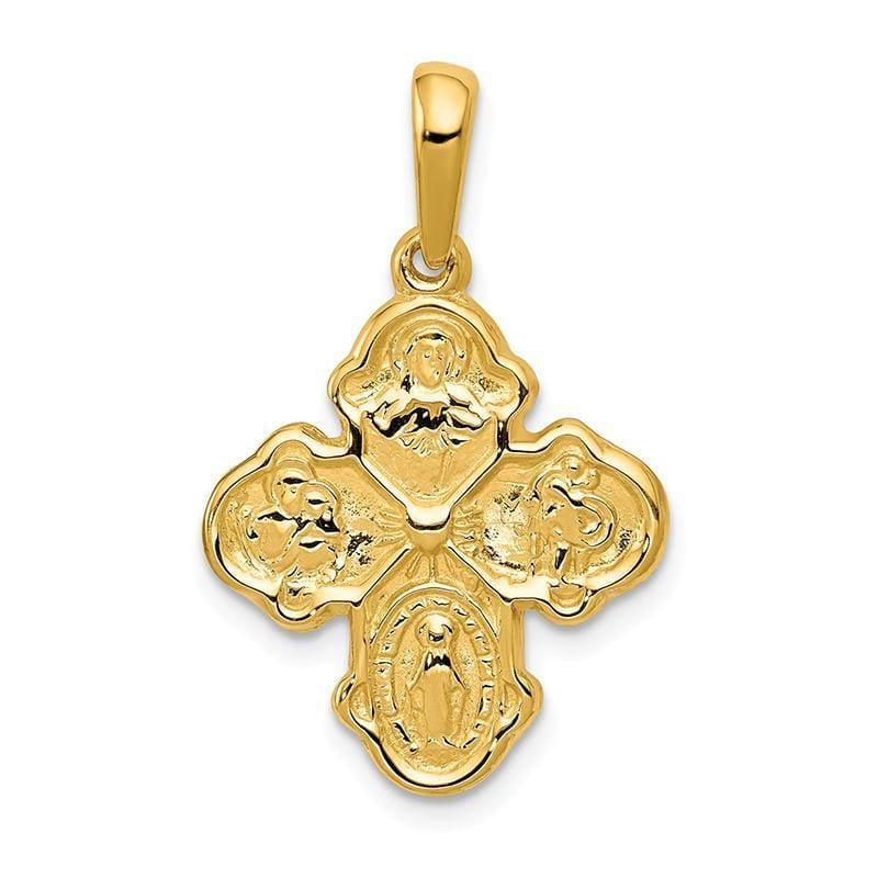 14k Four Way Medal Pendant - Seattle Gold Grillz
