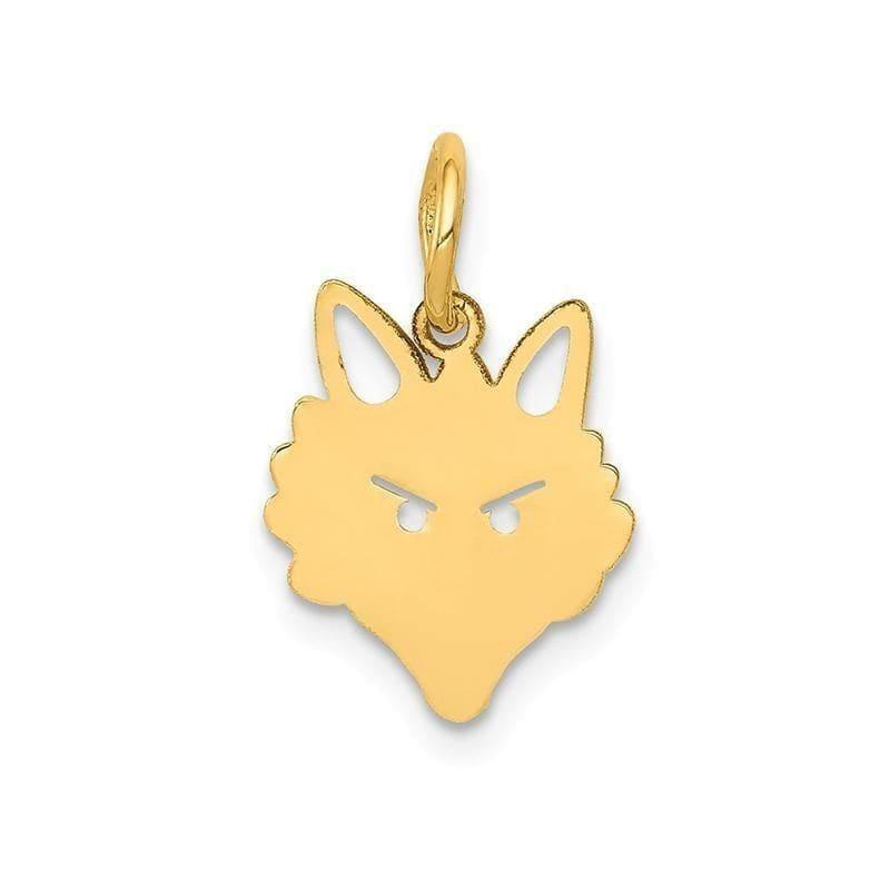 14k Fox Head Charm - Seattle Gold Grillz