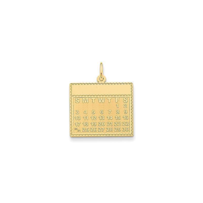 14k Friday the First Day Calendar Pendant - Seattle Gold Grillz