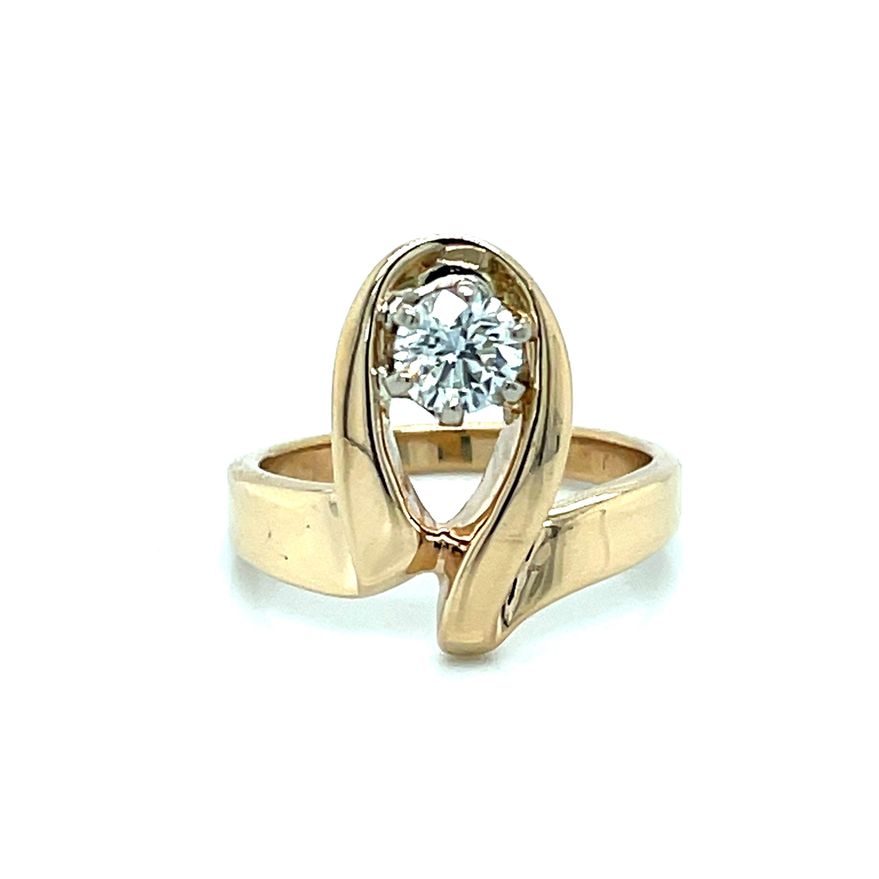 14k Gold 1/2ct Diamond Ankh Ring - Seattle Gold Grillz