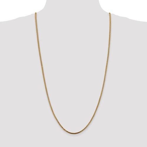 14k Gold 2.5mm Franco Chain - Seattle Gold Grillz