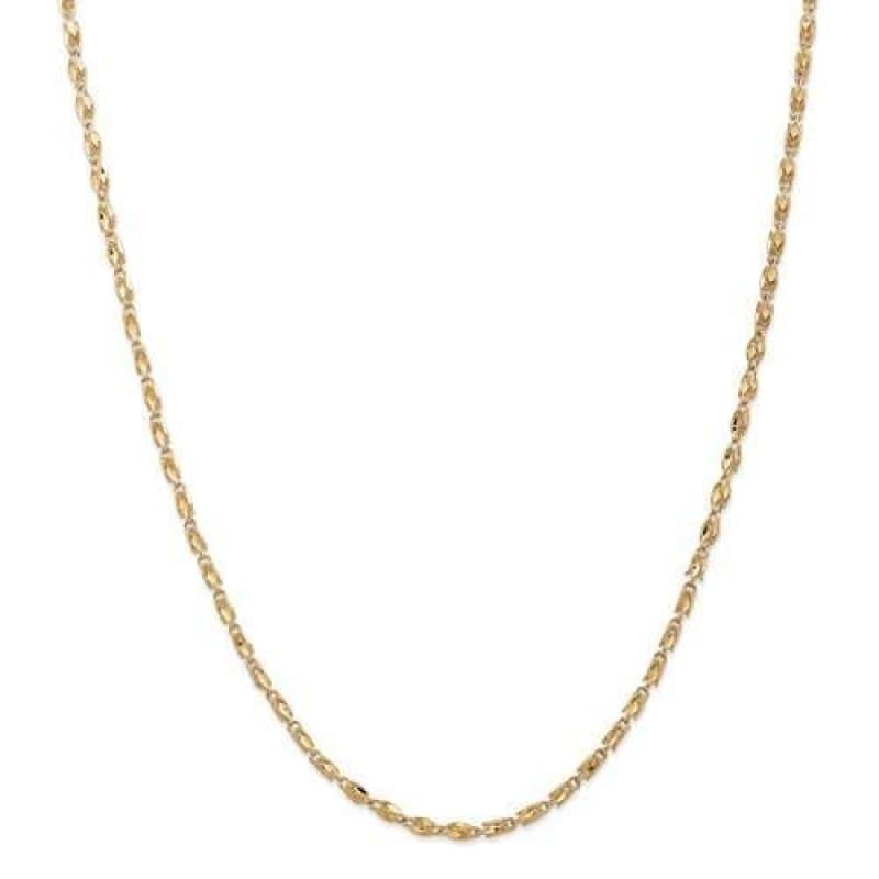 14k Gold 2.5mm Marquise Rope Chain - Seattle Gold Grillz