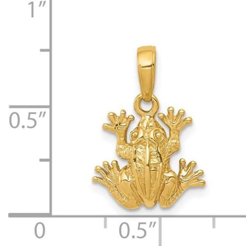14K Gold 2-D Frog Pendant - Seattle Gold Grillz