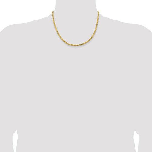 14k Gold 3.25mm Byzantine Chain - Seattle Gold Grillz