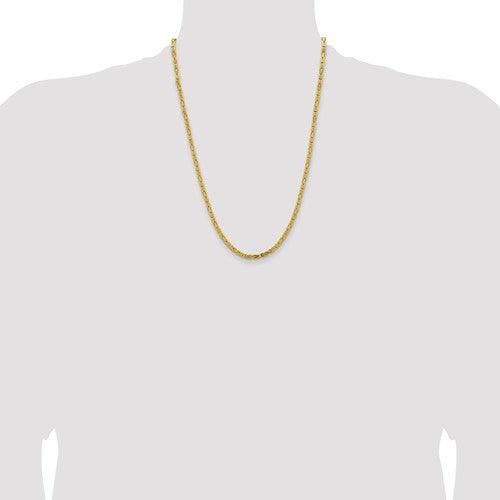 14k Gold 3.25mm Byzantine Chain - Seattle Gold Grillz