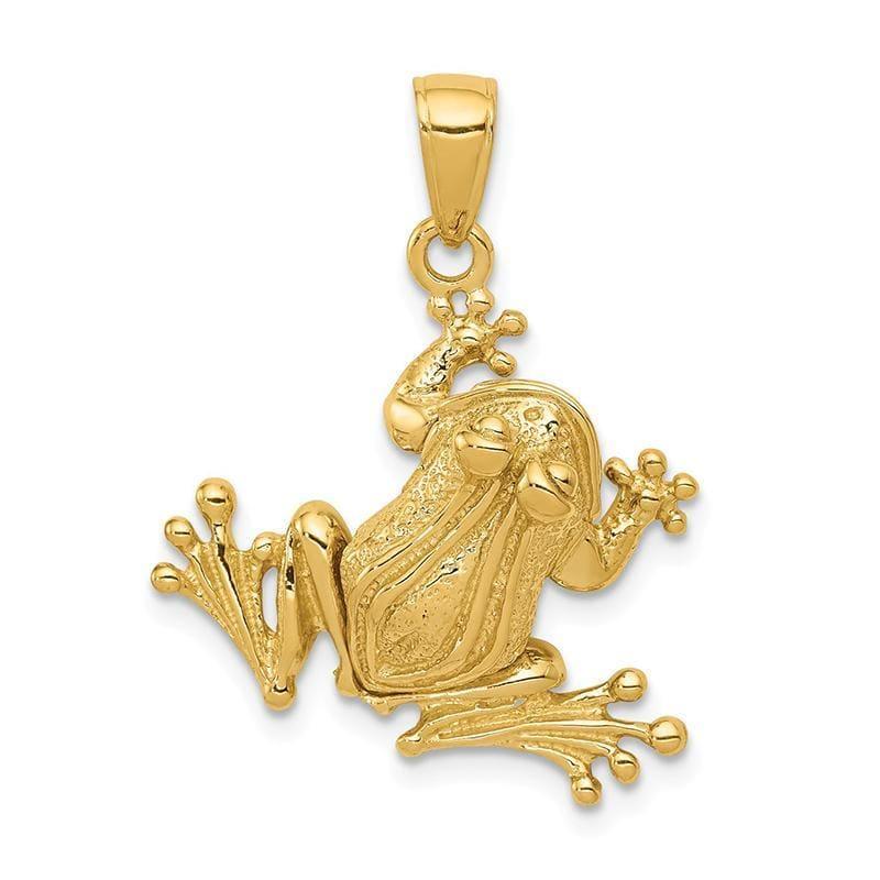 14k Gold 3-D Frog Pendant - Seattle Gold Grillz