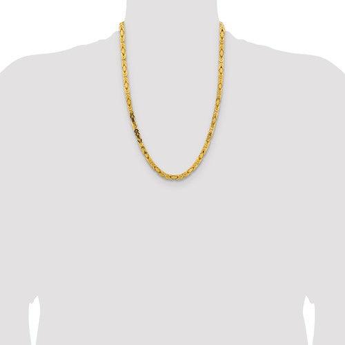 14k Gold 5.25mm Byzantine Chain - Seattle Gold Grillz