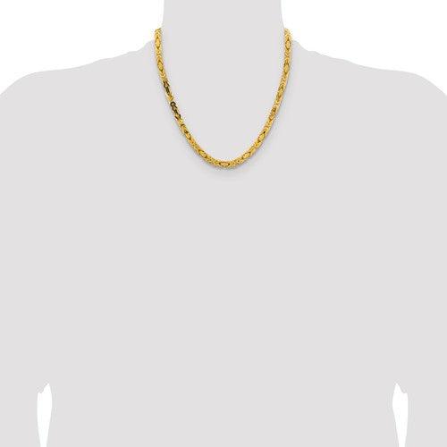 14k Gold 5.25mm Byzantine Chain - Seattle Gold Grillz