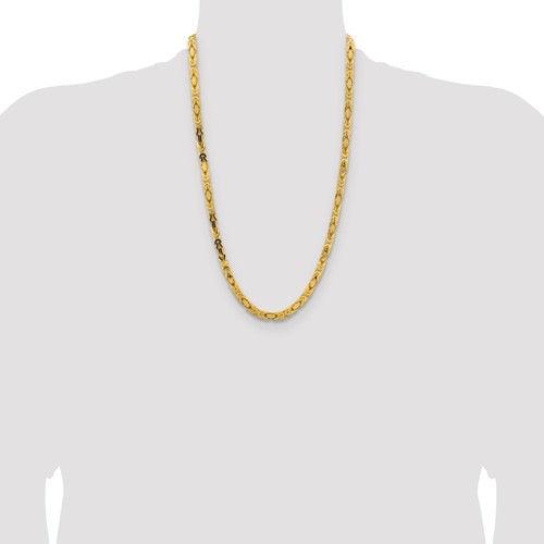 14k Gold 5.25mm Byzantine Chain - Seattle Gold Grillz